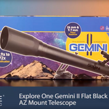 Explore One Gemini II Flat Black 70mm AZ Mount Telescope